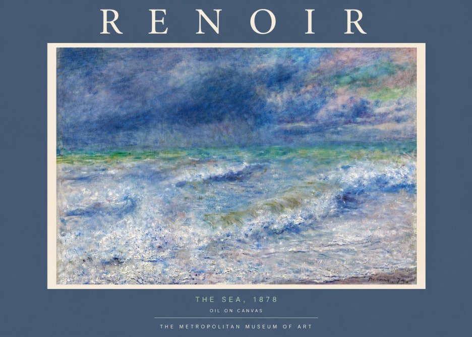 Renoir The Sea No5 - Poster