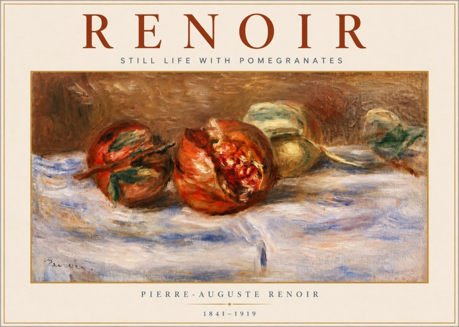 Renoir Still Life with Pomegranates No4 - Poster