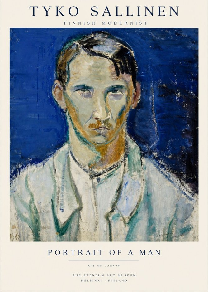 Tyko Sallinen Portrait of a Man IV No1 - Poster