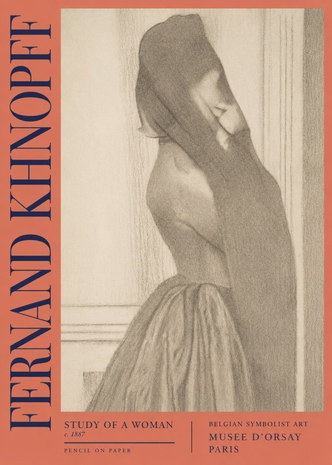 Fernand Khnopff Study of a Woman No2 - Poster