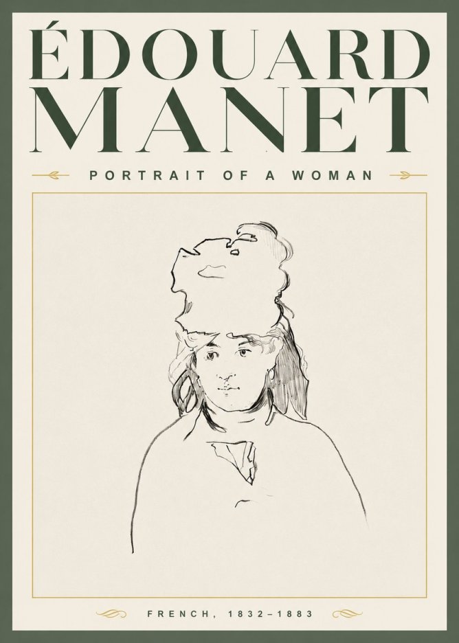 Édouard Manet Portrait of a Woman No3 - Poster