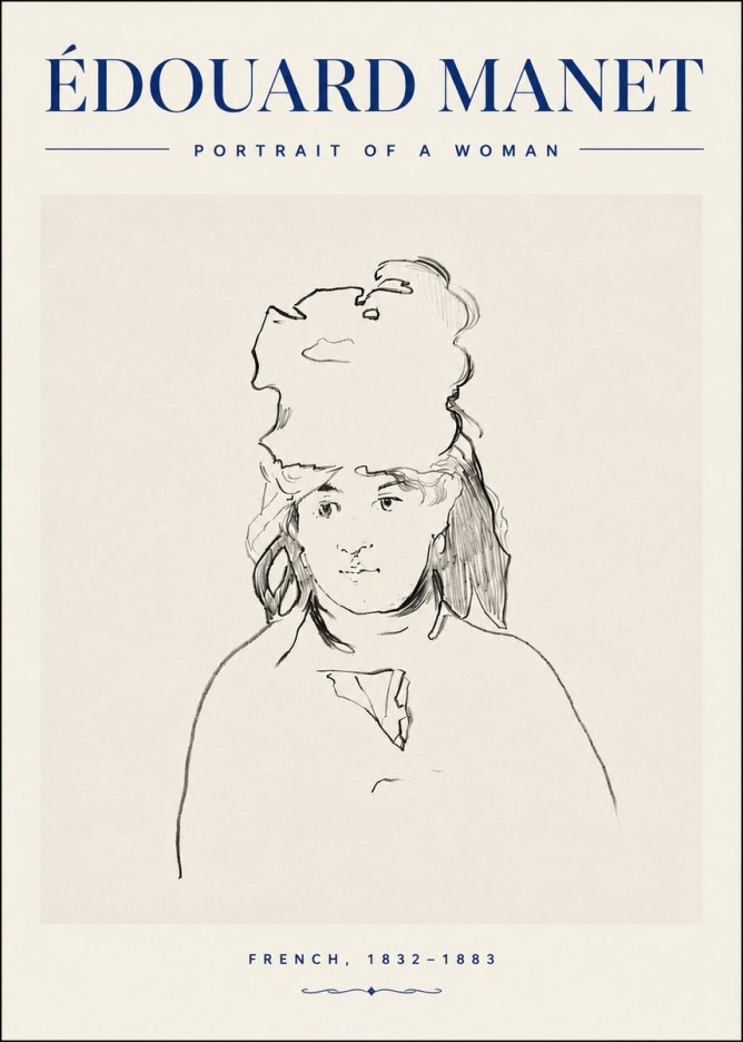 Édouard Manet Portrait of a Woman No4 - Poster