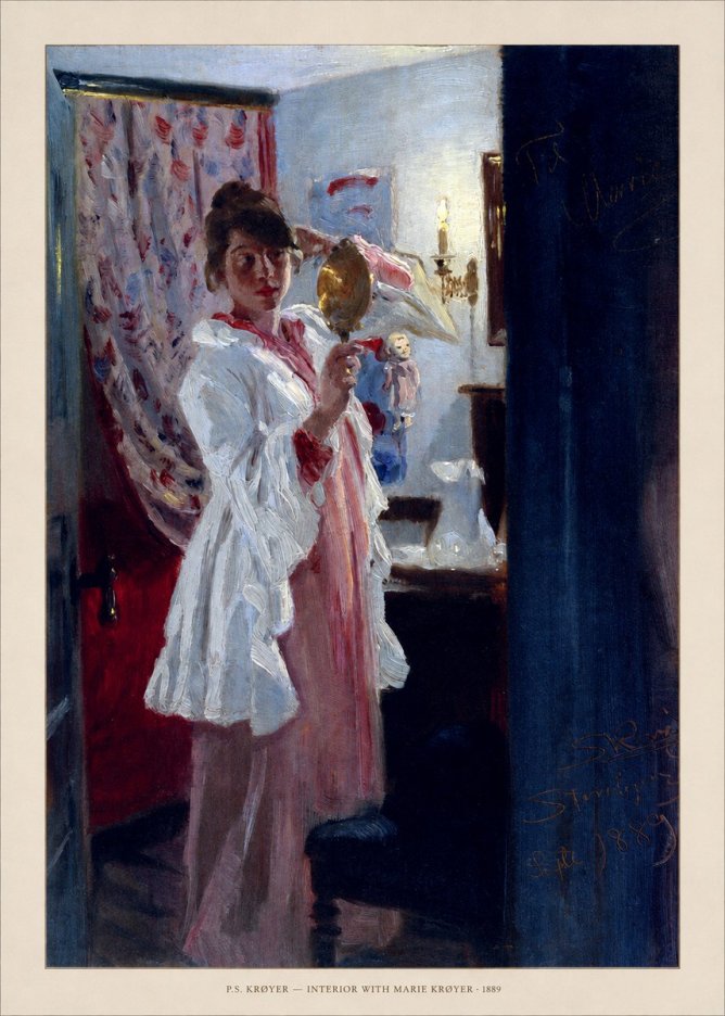 P.S. Krøyer Interior with Marie Krøyer No5 - Poster
