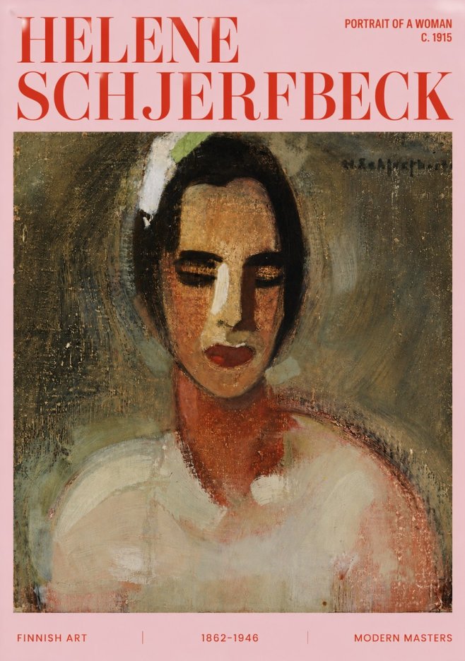 Helene Schjerfbeck Portrait of a Woman III No4 - Poster