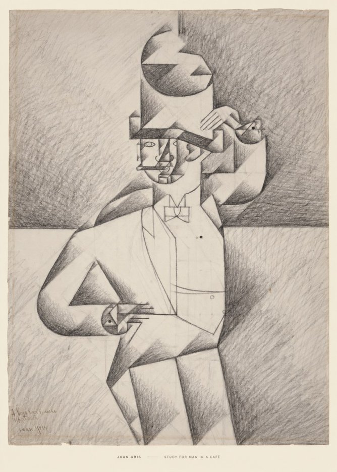 Juan Gris Study for Man in a Café No6 - Poster