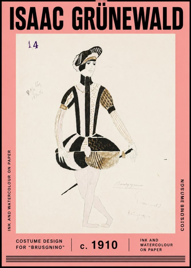 Isaac Grünewald Costume Design IX No6 - Poster