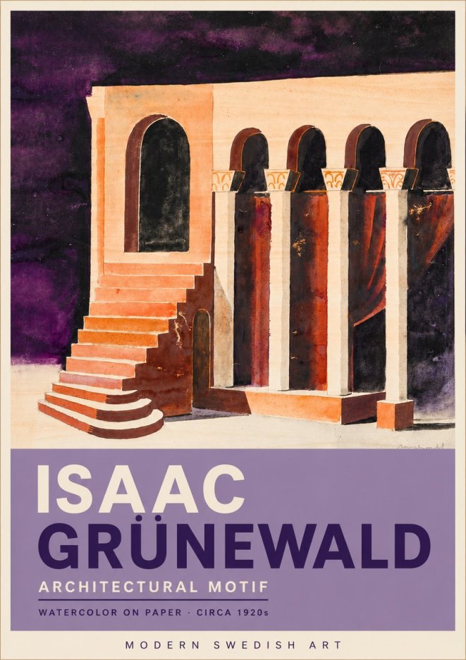 Isaac Grünewald Architectural Motif I No6 - Poster