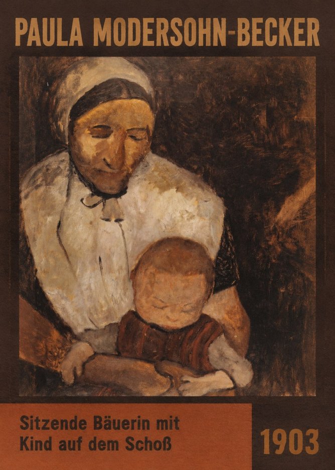 Paula Modersohn-Becker Sitzende Bäuerin Mit Kind Auf Dem Schoß No6 - Poster