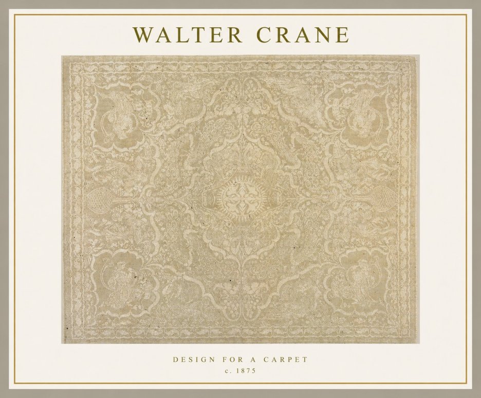 Walter Crane Design for a Carpet No1 - Poster