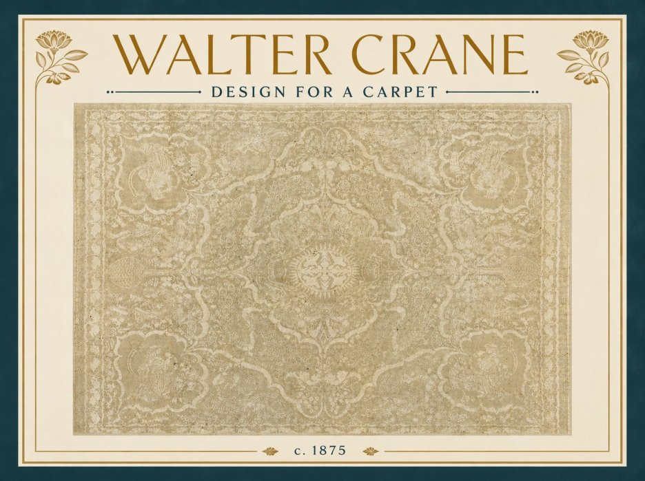 Walter Crane Design for a Carpet No5 - Poster