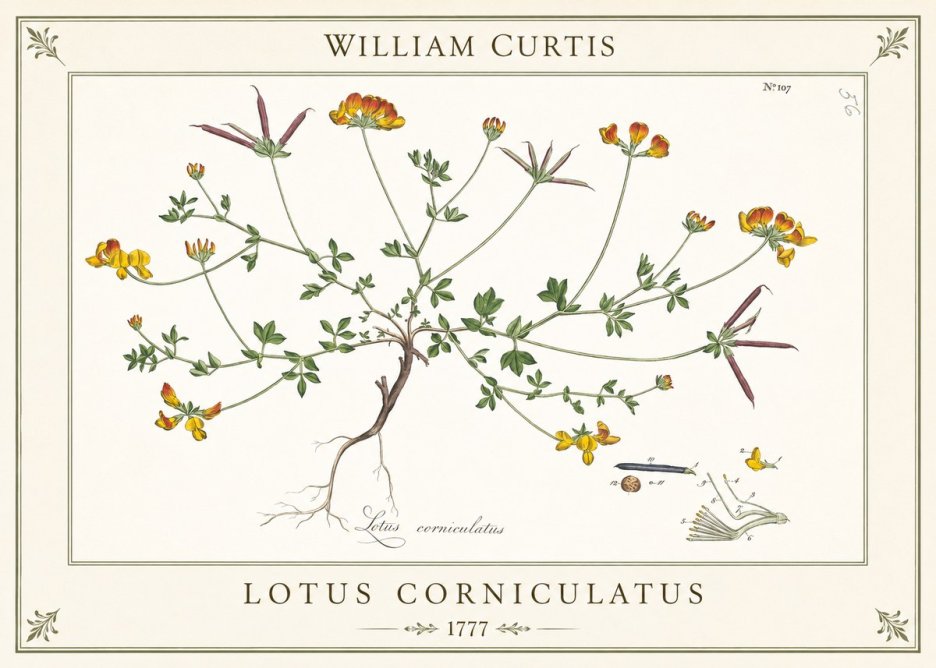 William Curtis Bird's-foot Trefoil No6 - Poster