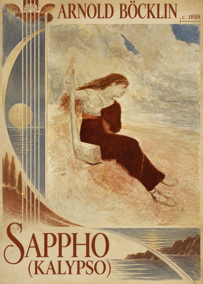 Arnold Böcklin Sappho (Kalypso) No6 - Poster