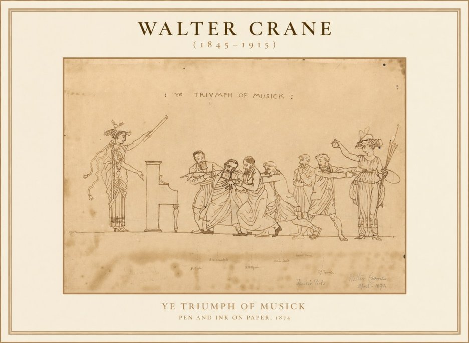 Walter Crane Ye Triumph of Musick No1 - Poster
