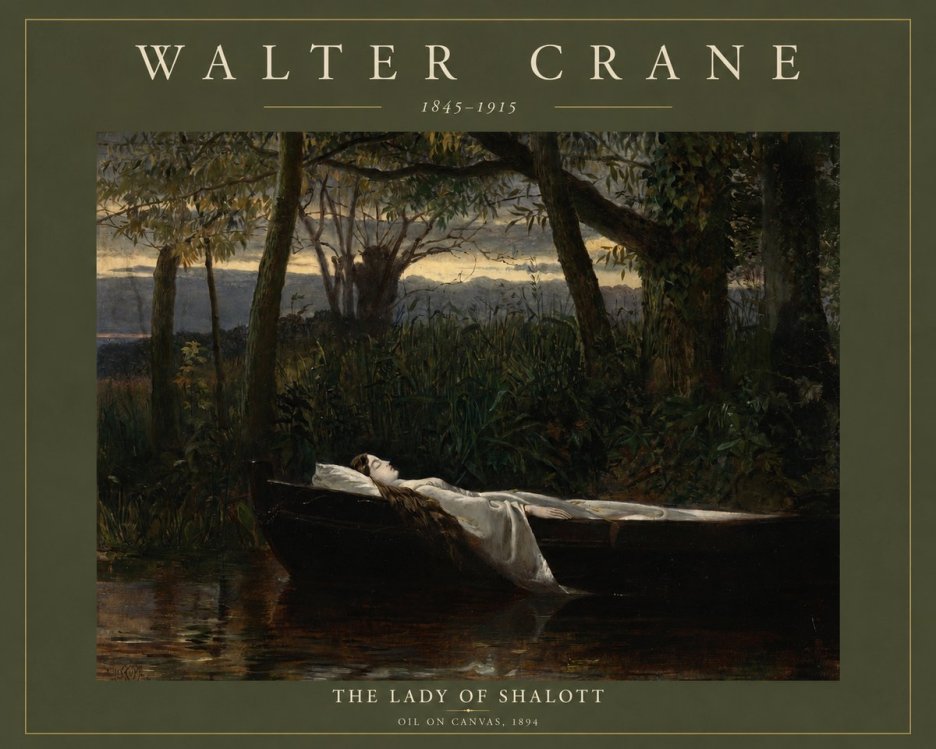 Walter Crane The Lady of Shalott No2 - Poster