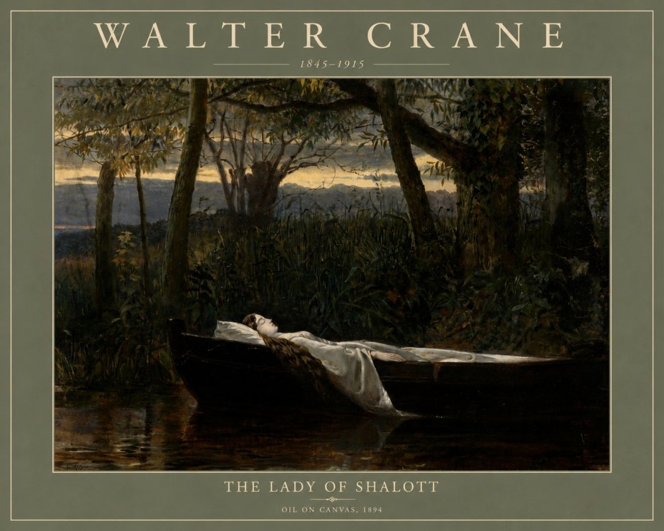 Walter Crane The Lady of Shalott No4 - Poster