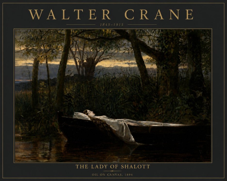 Walter Crane The Lady of Shalott No6 - Poster