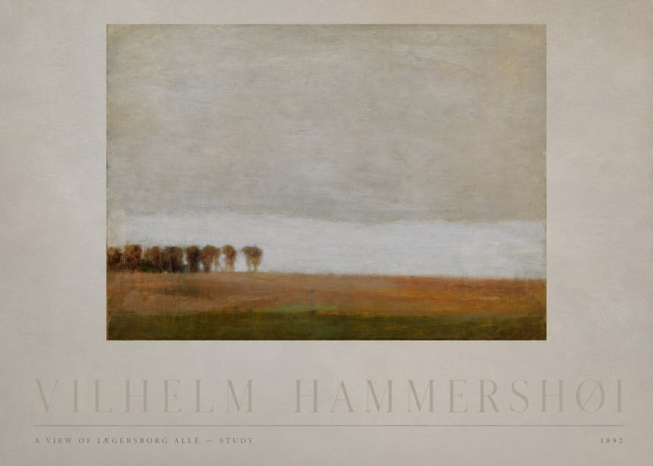 Vilhelm Hammershøi A View of Jægersborg Allé - Study No4 - Poster