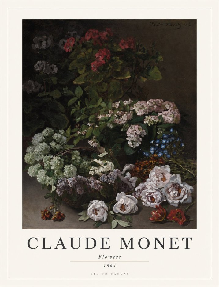 Monet Flowers No1 - Poster