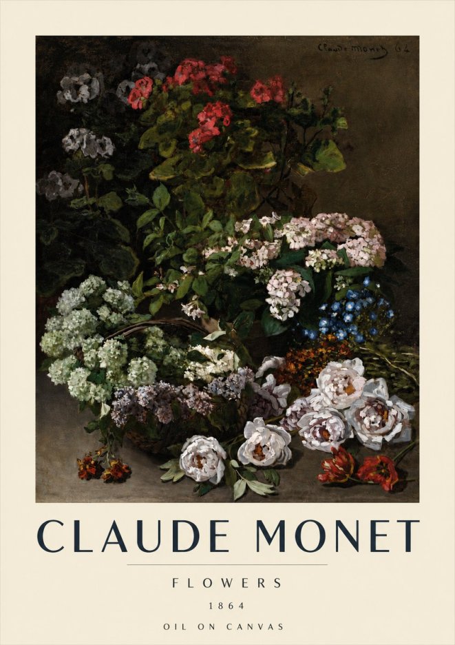 Monet Flowers No3 - Poster