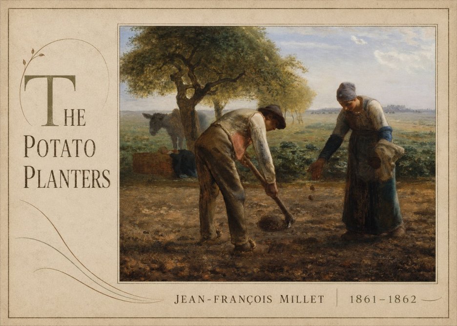 Jean-François Millet The Potato Planters No5 - Poster