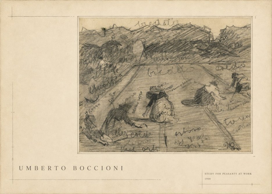 Umberto Boccioni Study for Peasants at Work No5 - Poster