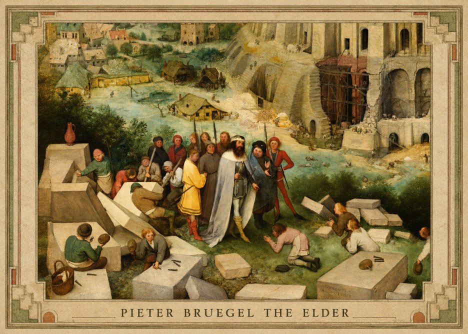 Pieter Bruegel The Tower of Babel XIV No1 - Poster