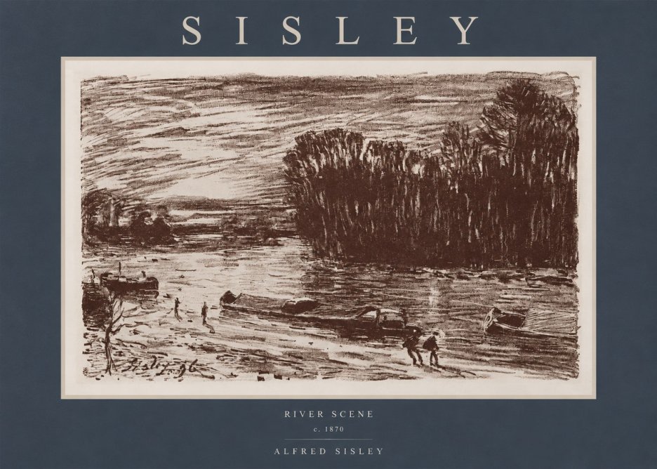 Sisley River Scene No2 - Poster