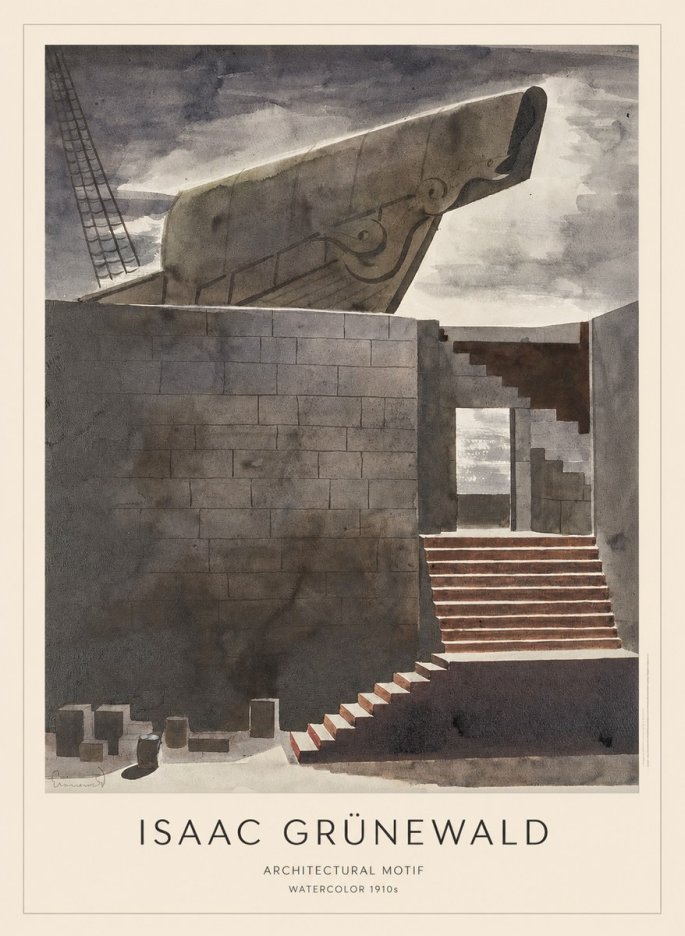 Isaac Grünewald Architectural Motif II No1 - Poster
