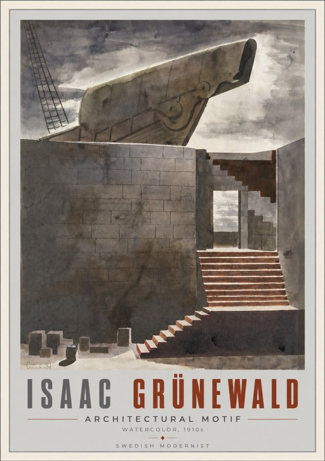 Isaac Grünewald Architectural Motif II No6 - Poster