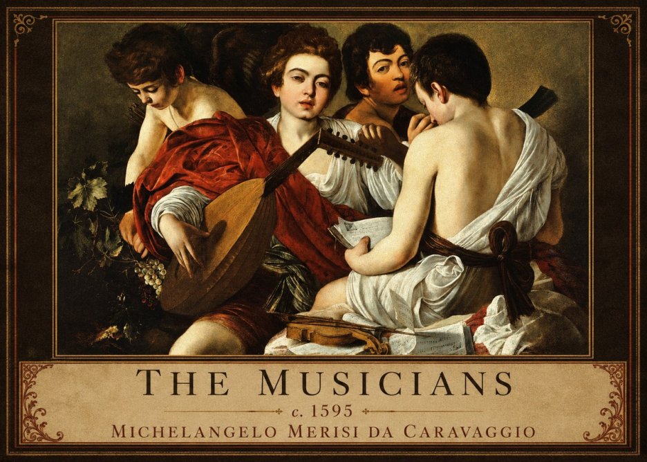 Michelangelo Merisi da Caravaggio The Musicians I No1 - Poster