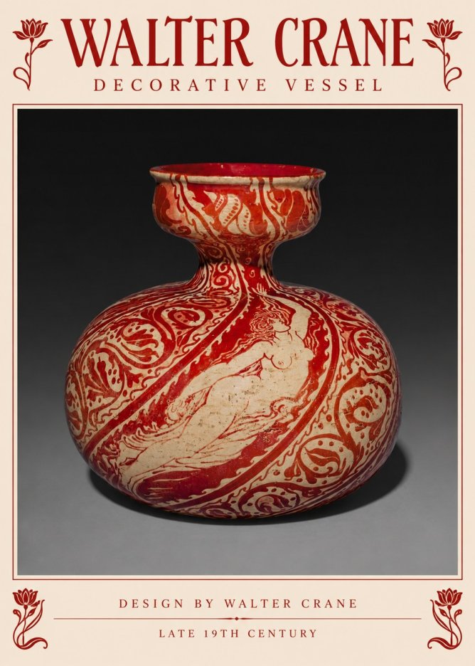 Walter Crane Decorative Vessel No5 - Poster