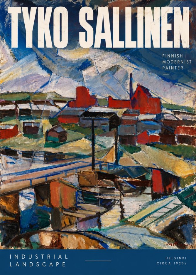 Tyko Sallinen Industrial Landscape No2 - Poster