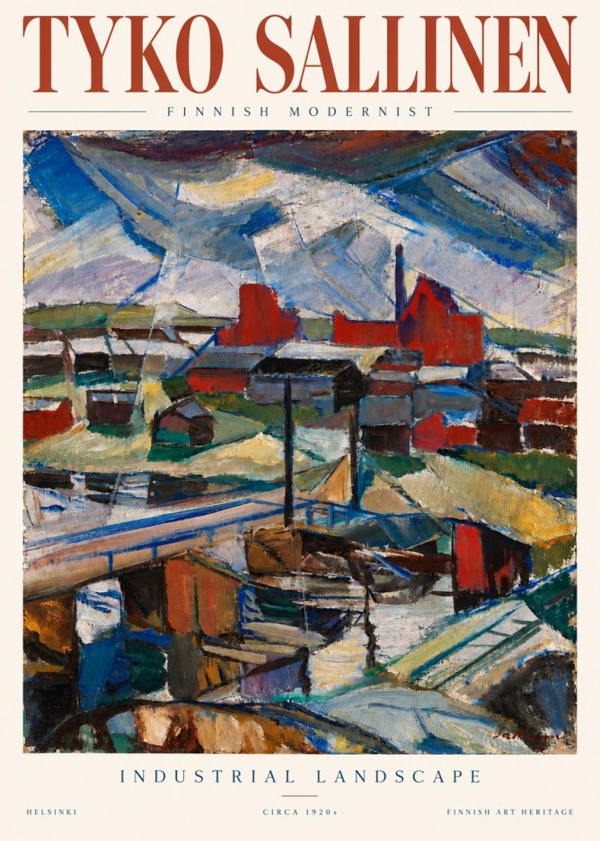 Tyko Sallinen Industrial Landscape No3 - Poster