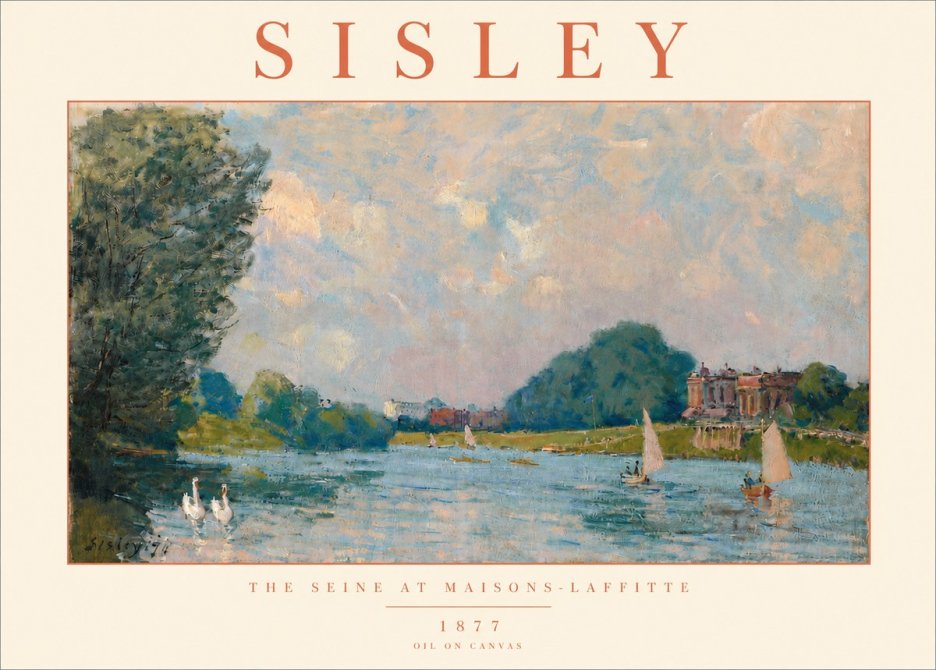 Sisley The River – Afternoon, 1877 No6 - Poster