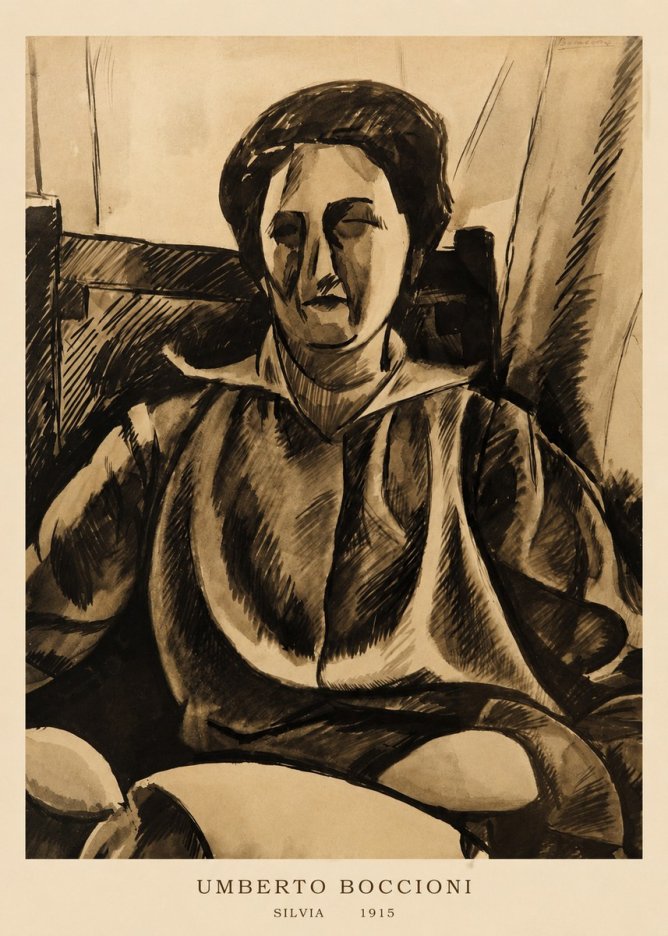 Umberto Boccioni Silvia No6 - Poster