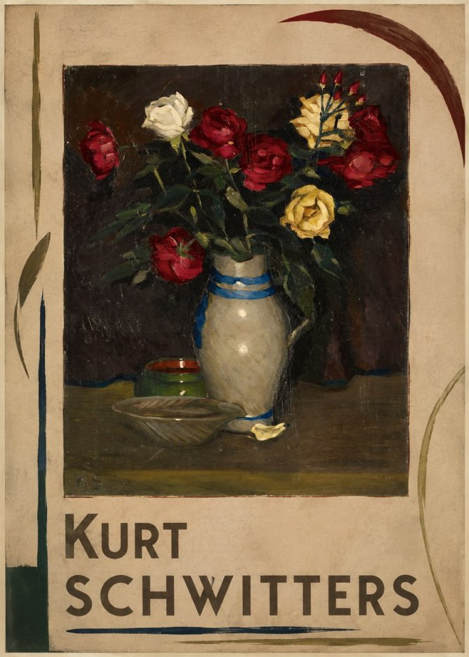 Kurt Schwitters Still Life with Roses No5 - Poster