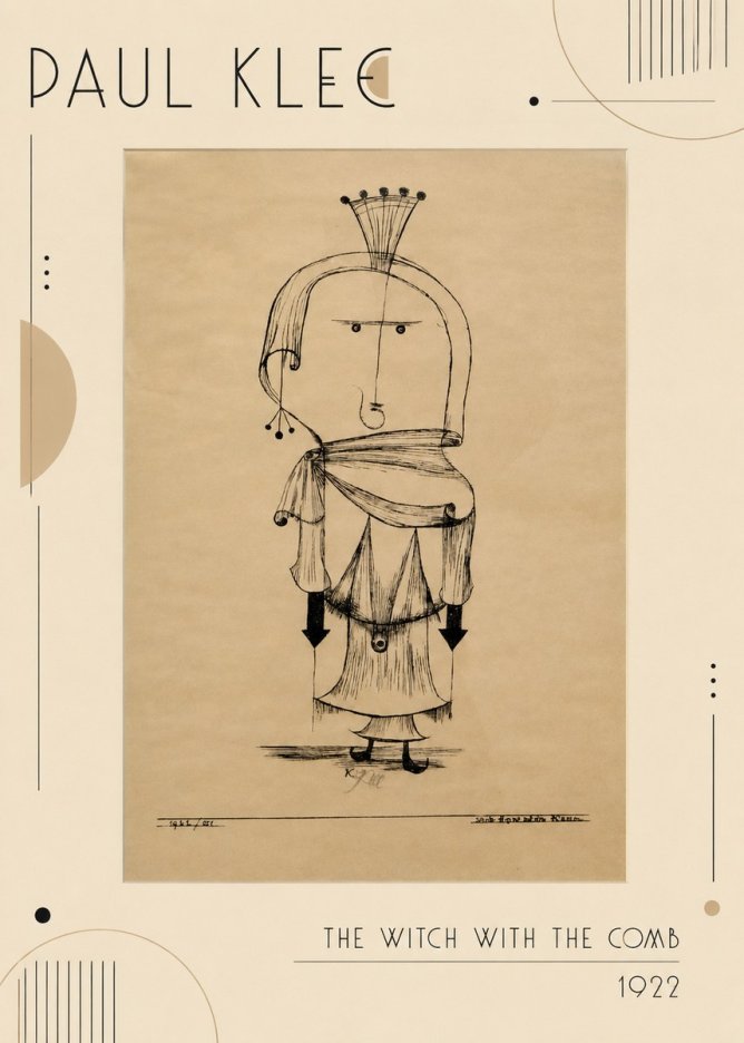Paul Klee The Witch with the Comb No2 - Poster