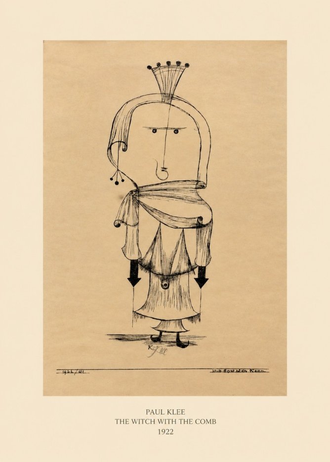 Paul Klee The Witch with the Comb No5 - Poster