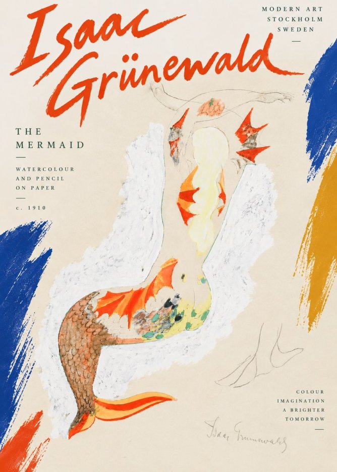 Isaac Grünewald The Mermaid No6 - Poster