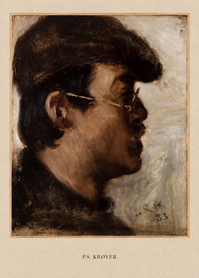 P.S. Krøyer Self-portrait with a Cap No5 - Poster
