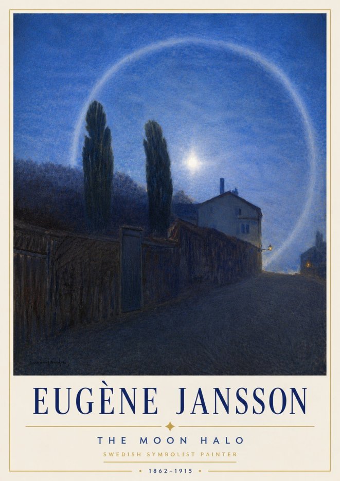 Eugène Jansson The Moon Halo No5 - Poster