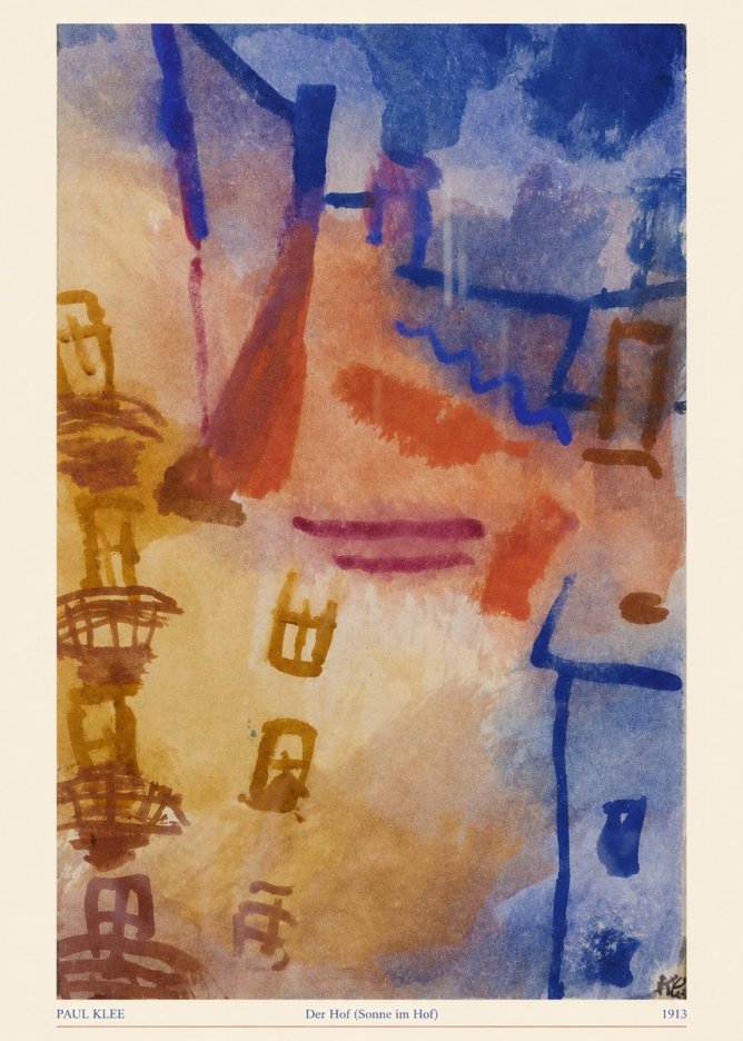 Paul Klee Der Hof (Sonne Im Hof) No5 - Poster