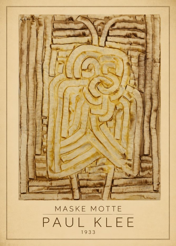 Paul Klee Maske Motte No1 - Poster