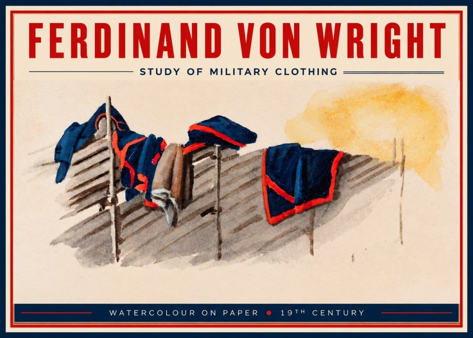 Ferdinand von Wright Study of Military Clothing No2 - Poster
