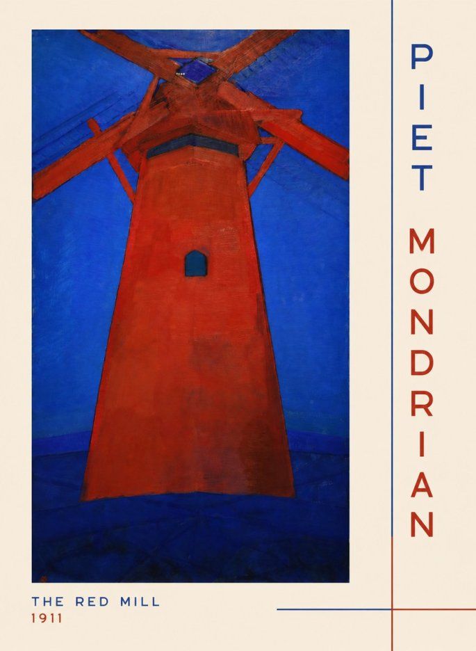Piet Mondrian The Red Mill No2 - Poster