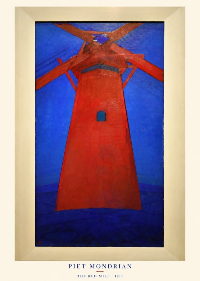 Piet Mondrian The Red Mill No5 - Poster