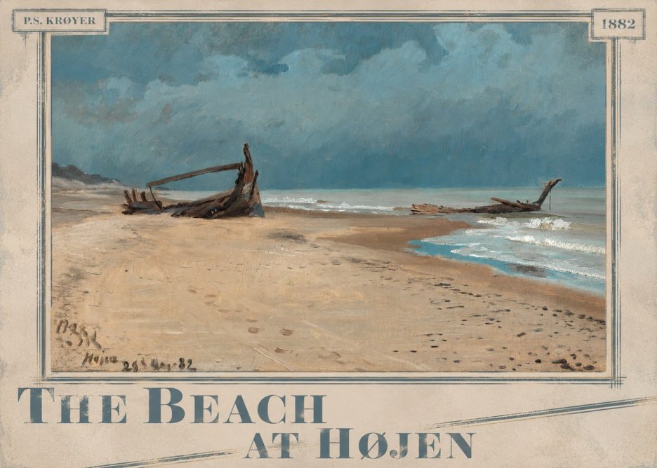 P.S. Krøyer The Beach at Højen No5 - Poster