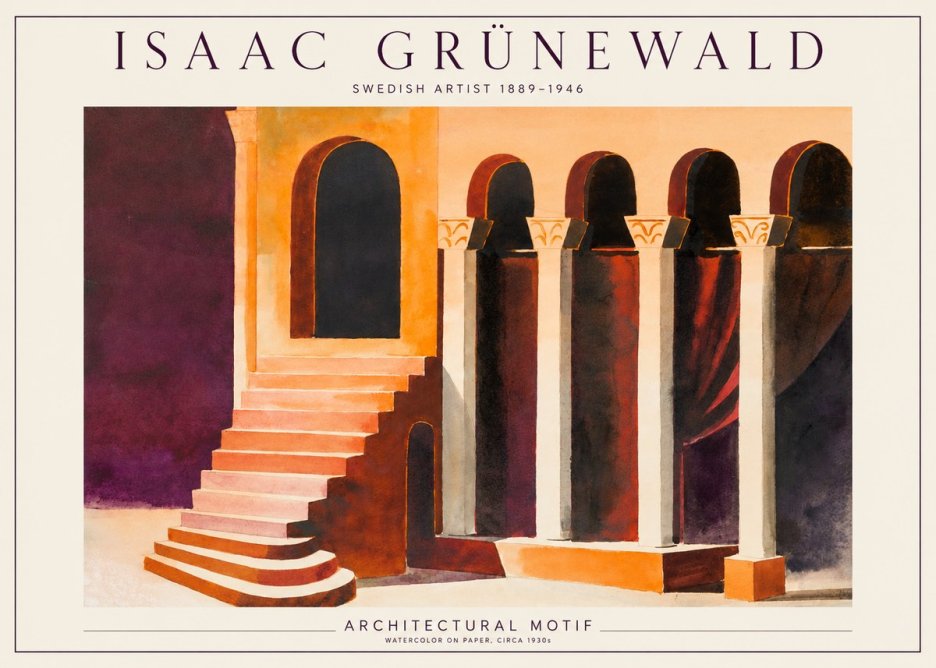 Isaac Grünewald Architectural Motif III No1 - Poster