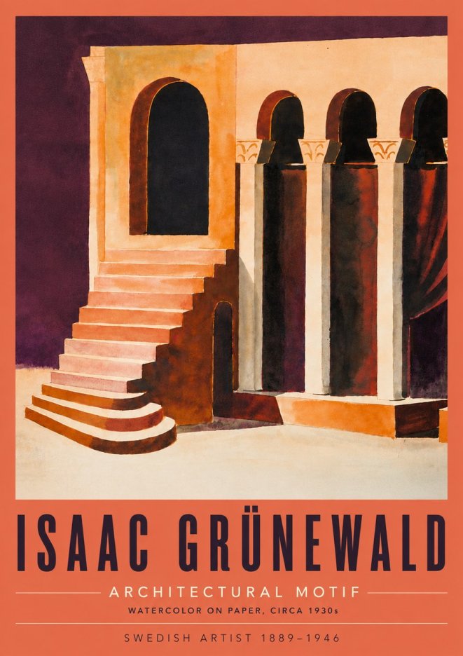 Isaac Grünewald Architectural Motif III No5 - Poster