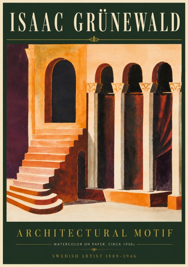 Isaac Grünewald Architectural Motif III No6 - Poster